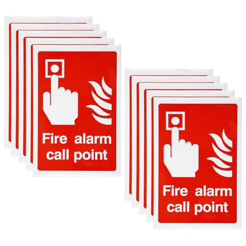 Tabanzhe 10 Pcs Fire Alarm Call Point Safety Signs â€“ 