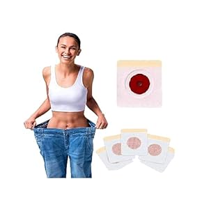 vicusse Afslankpleisters, afslankpleisters, 60 stuks gewichtsverlies stickers, vetverbranding pleisters op de buik, emmertaille, buikvet taille, anti-cellulitis, snel afvallen en niet irriterend