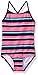Kanu Surf Little Girls' Bridget Stripe 1-Pc Swimsuit, Pink/Navy, 5