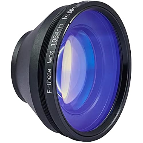 OMTech F Theta Lens for Fiber Laser Engraver, 70mm Sino Galvo Scanning Lens for 1064nm Fiber Laser Marking Machine, Fiber Laser Field Lens Replacement for 20W 30W 50W 60W Fiber Laser Engraving Machine