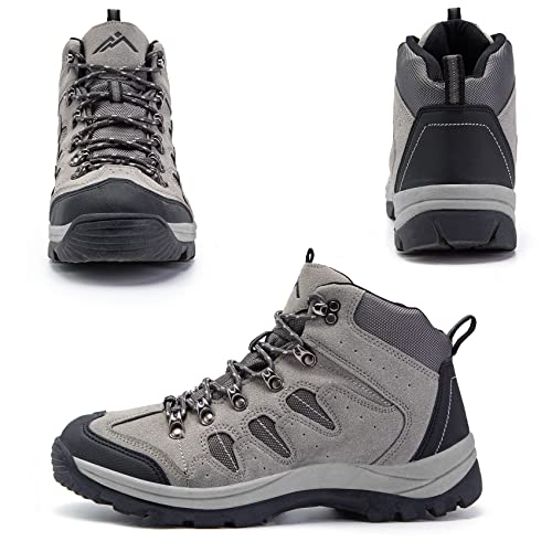Cc-Los Men's Hiking Boots, Waterproof Lightweight Comfortable Fit, Grey Size 7.5-13 #TOP4