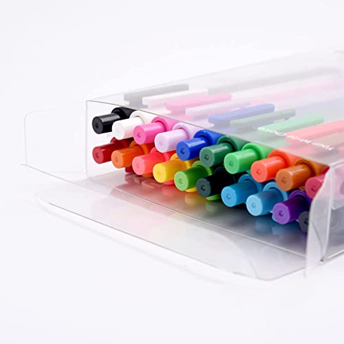 Kaco Pure Retractable Colored Gel Pens 20 Pieces Colorful Barrels Multi-Color Ink Fine Point 0.5Mm School Office Supplies Stationary #TOP4