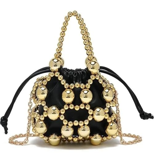 Sac tissé en perles, sac à main bandoulière la mode en acrylique pour soirée