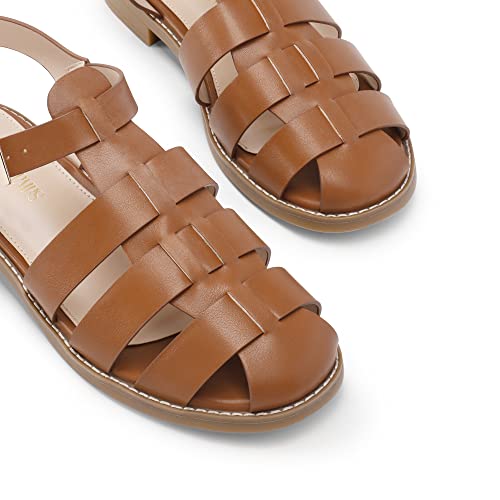DREAM PAIRS Womens Fisherman Gladiator Braided Flat Sandal Cute Woven Strappy Closed Toe Shoes for Summer3
