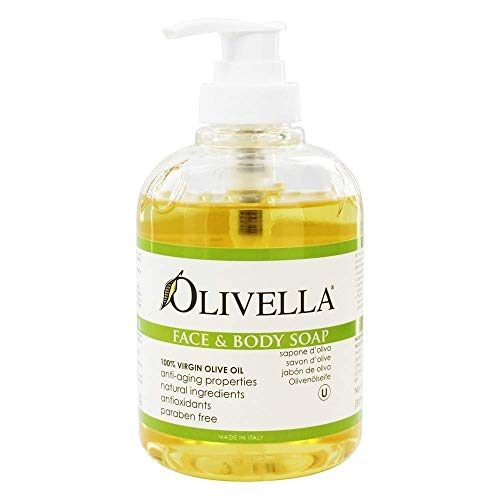 Olivella Virgin Olive Oil Face and Body Liquid Soap 10.14 oz (Pack of 4)