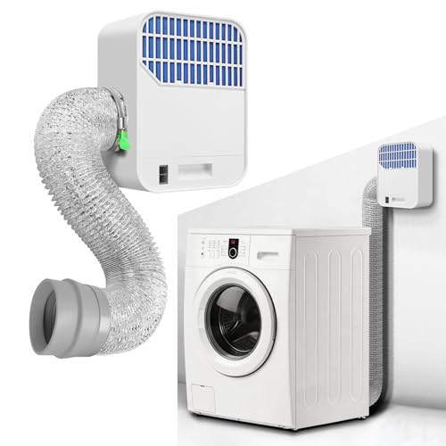 Upgraded 4 inch Dryer Vent Hose Triple Filtration System Indoor Dryer Vent Kit for Electric Dryer,Dryer Vent Inside Box,Indoor Dryer vent filter,Dryer Vent Box,Dryer Vent Lint Catcher