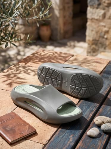 Image of Orose Men's and Boys' Lightweight EVA Slides | Soft Cushion Ergonomic Open Toe Slipper & Flip Flop with Anti-Skid Grip Sole for Indoor, Outdoor, Home & Daily Wear.