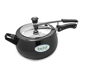 Kanha Eminent Hard Anodized Non Stick Induction Cooker-6.5 Litre (Black)| Pressure Cooker With SS Inner?Lid?| 5 Years Warranty