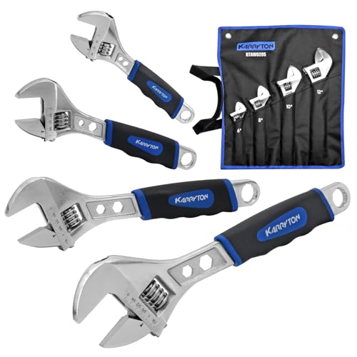 Image of Adjustable Wrench Set (6 inch 8 inch 10 inch 12 inch), 3-in-1 Function