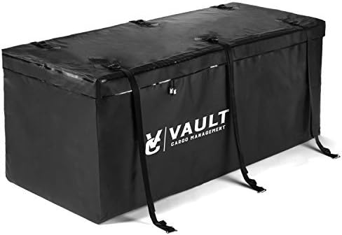 Hitch Cargo Carrier Bag from Vault Cargo – 15 Cubic Feet - Heavy Duty Waterproof Cargo Hitch Carrier Bag Perfect for Camping, Luggage, and Outdoor Gear. Cargo Hitch Bag (59” x 24” x 24”)