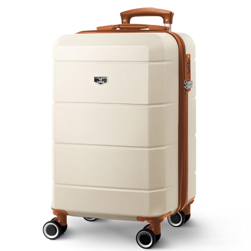 LUGG 20 Inch Jetset Lightweight Travel Carry On Suitcase, ABS, Water Resistant & TSA Lock - Easyjet Overhead (55x35x23cm)