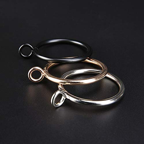 Gardinenzubehör Vorhanghaken Römische Ringe Metall Gardinenstange Haken Ringe Vorhangzubehör Silber Schwarz Golden 38/45mm Hakenringe CP055-30