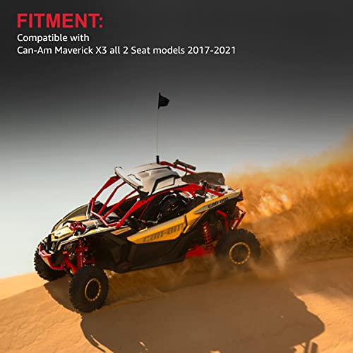 HAKA TOUGH Hard Roof for Can Am X3 2 Seater Models 2017-2024, 2-Piece Roof Top Combination Sun Visor for Can Am Maverick X3 2 Door Accessories, Replace OEM # 715002902 by HAKA TOUGH - Used condition - Image 9