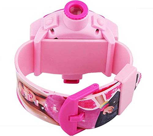 Emartos Barbie 24 Images Projector Digital Rubber Kid's Watch (Pink Dial and Band) - Image 4