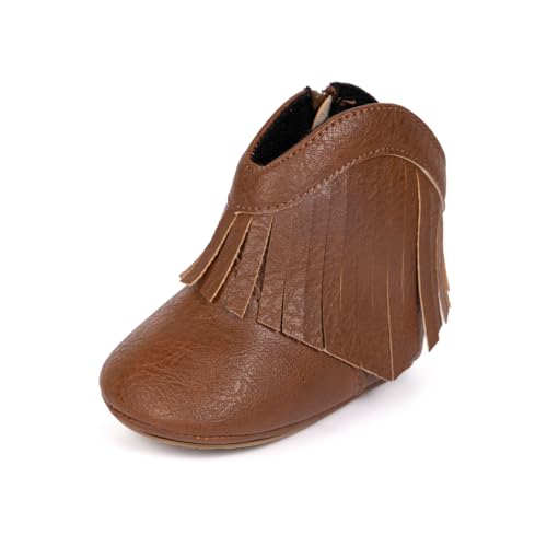 Image of Infant Unisex Warm Fur Lining Soft Boots Baby Winter Ankle Non-Slip Rubber Texture Sole Toddler Winter Snow Crib Shoes