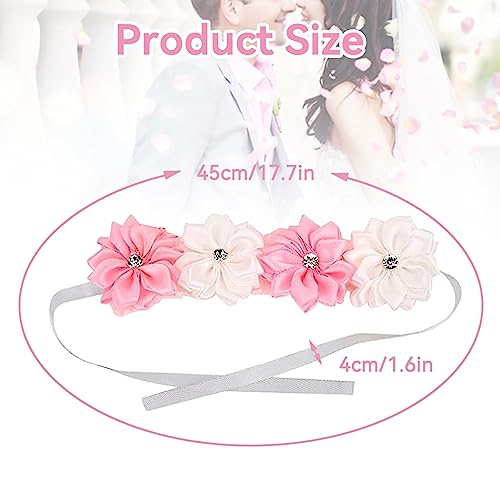 HERCHR 6Pcs Floral Wedding Wrist Corsage with Ribbons,Hand Flower Bracelet Wrist Corsage Bracelet - Image 4