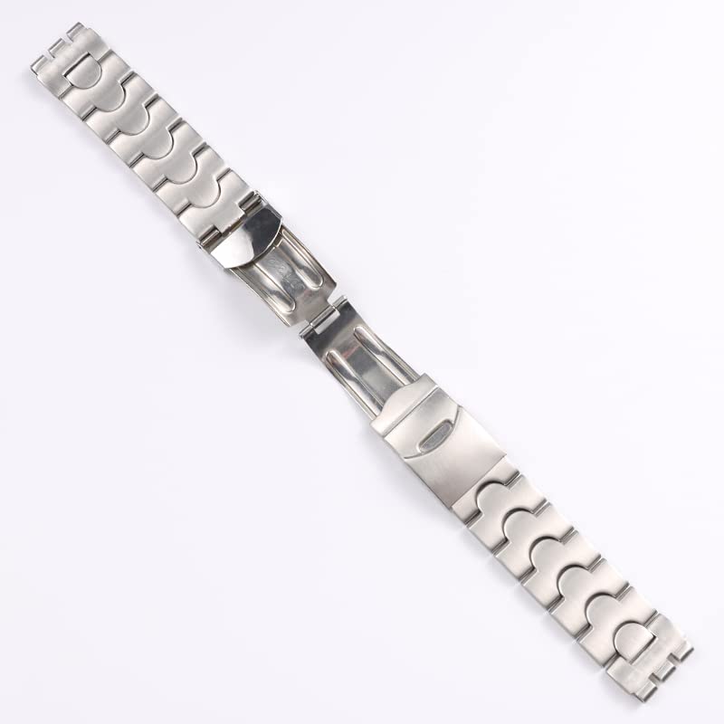 Cinturino per orologio Swatch, 20 mm e 17 mm, in acciaio inox opaco lucido opaco