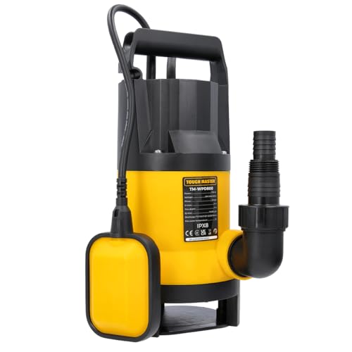 Bomba sumergible para agua limpia y sucia 14000L/H 750 W bomba eléctrica de agua clara con interruptor de flotador para jardín, piscina, estanque, jacuzzi TOUGH MASTER