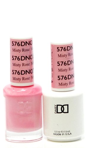 DND Daisy Duo Soak off Gel and Matching Nail Polish - 2016 Collection + Buy 2 colors get 1 FREE airbrush Stencil - (576 - MISTY ROSE)