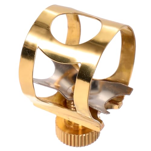 ERINGOGO Brass Saxophone Clip Mouthpiece Ligature Durable Instrument Accessory for Alto Sax Players Reliable Stabilization for Better Control and Performance
