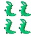 Amosfun Dinosaurier-Broschen aus Plüsch, niedliche Cartoon-Anstecknadel, Brosche, Kleidung, Tasche, Zubehör, Grün, 4 Stück