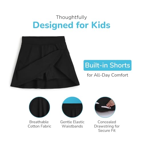 Image of YouGotPlanB Cotton Skater Skirt for Girls | Pack of 1 | Ages 3-16 Years | Attached Inner Shorts | Ideal for Sports & Play