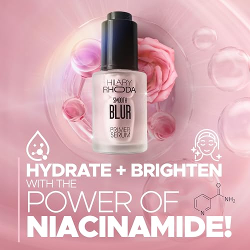 Image of Hilary Rhoda Smooth Blur Primer Serum for face | Pore Minimizer | Niacinamide Infused | Hydrating Makeup Primer | Smooth & Glowing Skin | (Rose Shade 01) - 30ml