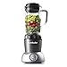 Nutribullet NB-28200-1008DG SELECT 1000-S - Frullatore compatto e estrattore di nutrienti in uno, ricettario in spagnolo, 2 velocità, funzione pulse, funzione estrazione, grigio scuro, 0,9 l