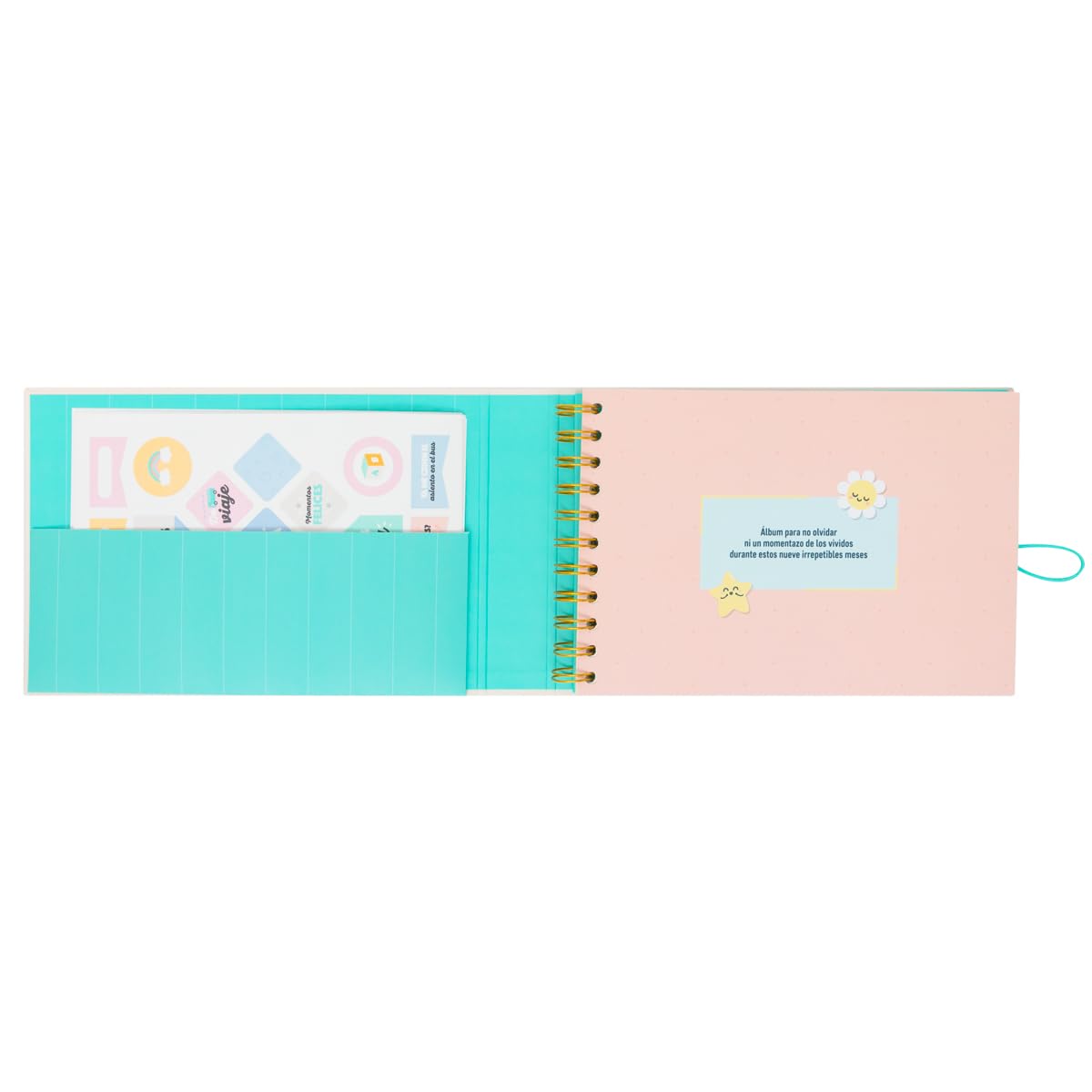 Mr. Wonderful - Álbum de fotos - 9 meses de emociones y latidos de dos corazones - Incluye 64 Páginas y 8 hojas de Pegatinas