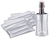 [page_title]-infactory Flaschenkühler unterwegs: 3er-Set Flaschenkühler mit Klettverschluss für Ø 75-86 mm (Flaschenkühler Kühlmanschette)