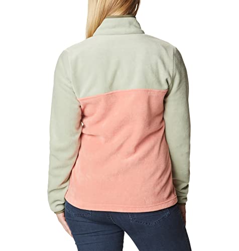 Image of Columbia Womens Benton Springs Half Snap II Pull Over Fleece Jacket, Dark Stone /Canoe /Vintage Blue, 3X