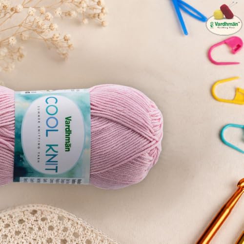 Image of Vardhman Cool Knit All Season Lightweight Poly Viscose Yarn | Pack-1