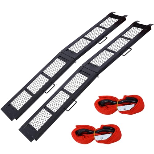 Rampas de carga de acero plegables 83" 800 lb 2 unidades negro miniatura 1