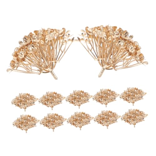 IMIKEYA 12 Piezas Cabeza de Hortensia de Madera Flor de Hortensia Cabezas de hortensias simuladas Flores de hortensias Artificiales Hortensia de Boda el plastico Golden