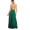 SheIn-Womens-Sexy-Satin-Deep-V-Neck-Backless-Maxi-Club-Party-Evening-Dress SheIn Women's Sexy Satin Deep V Neck Backless Maxi Club Party Evening Dress Dark Green Small