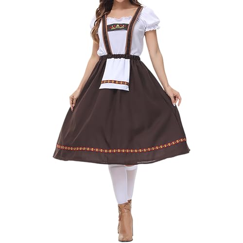 Robe dirndl midi de mode traditionnelle avec finitions haut de gamme pour femme