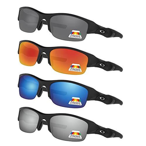 Image of Bwake Replacement Lenses for Oakley Flak Jacket Sunglasses POLARIZED - 100% Perfectly Fit | Easy to Install | Anti Scratch