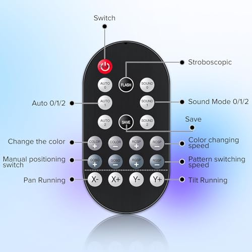 Foco estroboscópico LED con control remoto y velocidad ajustable para espectáculos y fiestas 6
