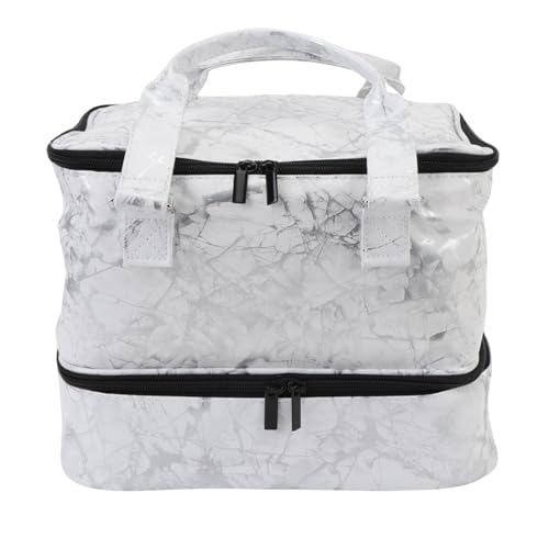 Bolsa de Almacenamiento de Esmalte de Uñas, Contiene 42 Botellas, PU Resistente Al Agua, Estuche Portátil de Soporte de Esmalte de Uñas, con Manijas de Transporte Fáciles, para