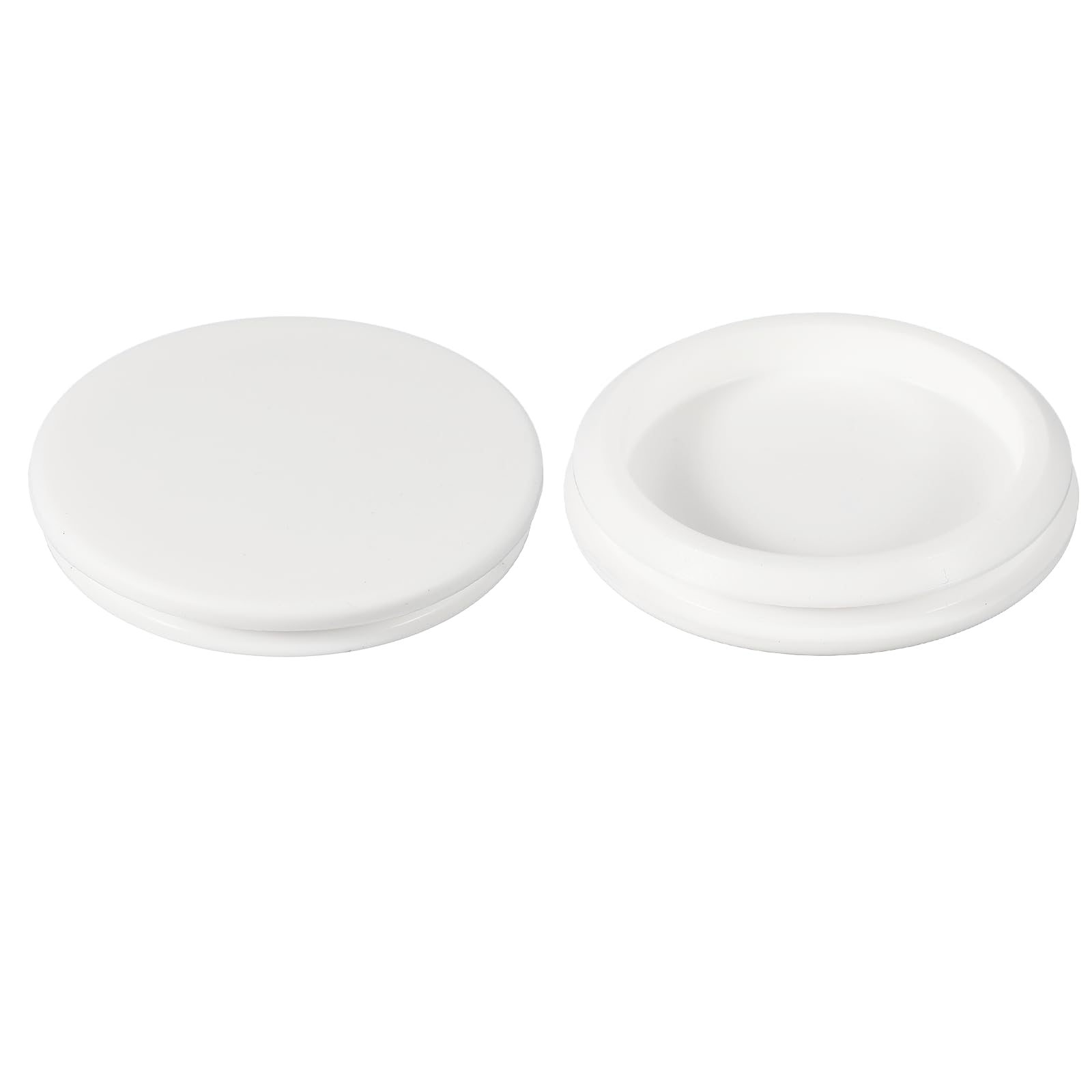 YELARXI Rubber Plugs, Silicone Hole Plugs, T Type Rubber Stoppers, Waterproof Snap Locking End Caps - Fitting for (70 mm Round Holes/Kitchen/Furniture) 70 mm & 2 Pack & White