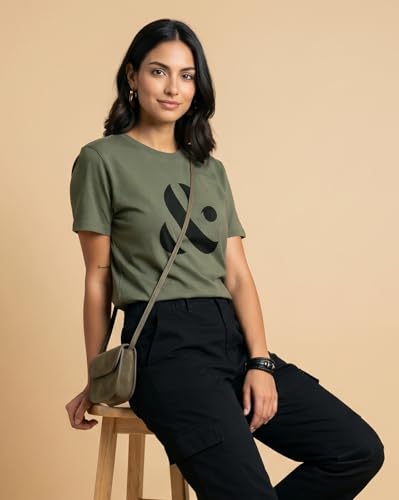 Image of Nobero Women's Graphic Printed T-Shirt | Regular Fit 180 GSM Cotton Tee for Women | Comfortable Round Neck Casual Wear