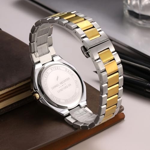 Image of Daniel Hechter Paris Villiers Collection Analog Watch for Men with Round Dial, Small Seconds Sub-Dial, Luminos Hand and Hour Markers and Stainless Steel Strap - DHM1052