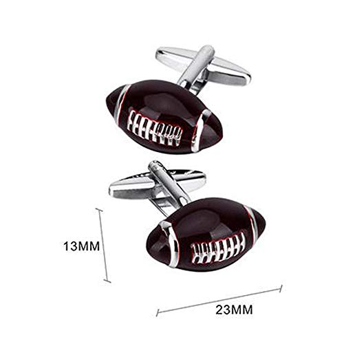 Manchetknopen Voetbal Vorm Manchetknopen voor Mannen Bruiloft Zakelijke Manchetknopen Gift Mannen voor Mannen Manchetknopen voor Mannen Bruiloft (Kleur: Bruin, Grootte: 13×23cm) - Image 7