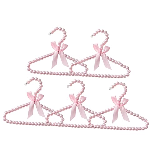 Ipetboom 5Pcs Small Pearl Clothes Hangers Clothing Hangers Non Deformable Design for Nursery Pearl Hangers