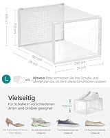 SONGMICS Schuhboxen, 12er Set, Schuh-Organizer, faltbar und stapelbar – Ansicht 6