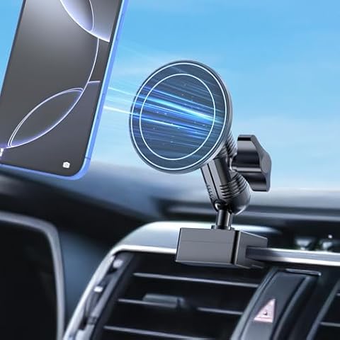 DIAMOOKY Metal Ultra Magnetic Phone Mount for Toyota 4Runner 2024 2023 2022-2010 Accessories 5th Gen 4runner Dash Cell Phone Holder Adjustable Phone Stand Fit for All Smartphone for MagSafe Cover