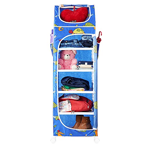 Image of Little One's | 6 Plastic Shelves Baby Wardrobe /Toy Organizer, ISI Certifed | Aquatic Blue | TB6 /FB