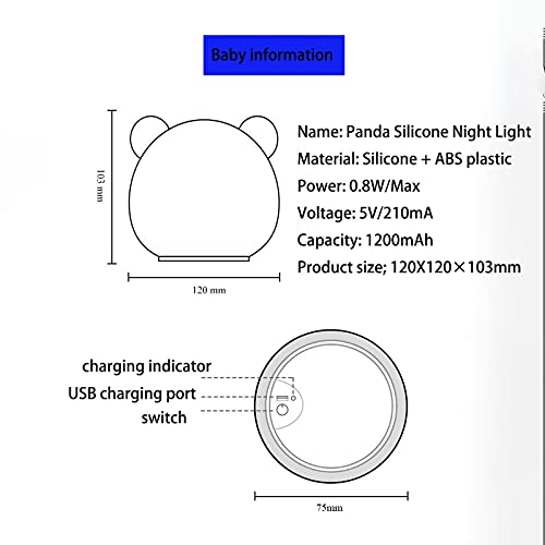 Veilleuse en silicone multicolore pat light avec capteur tactile souple - 6
