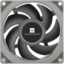 Ventilador 80 Mm 4 Pines Thermalright TL-B8 Ventilador de CPU para carcasa de ordenador, ventilador silencioso de 4 pines, ventilador silencioso de 80 mm, velocidad de 2200 rpm, ventilador de refrigeración para CPU (gris)