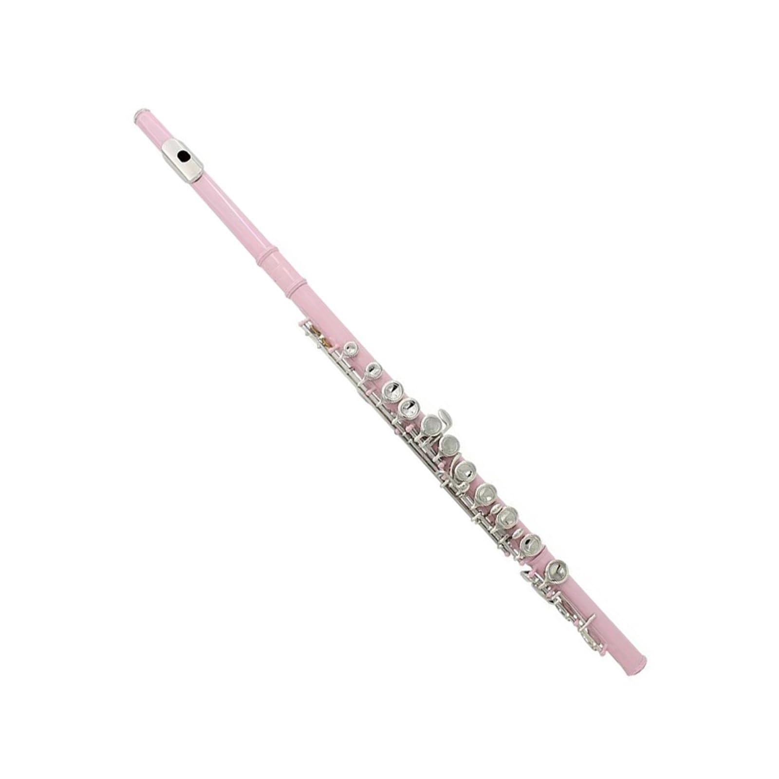Flet Instrumenty Muzyczne 16 Otworowy Flet C Z Zamkniętą Rurką Miedzioniklową E Łatwy Do Gry(Pink)